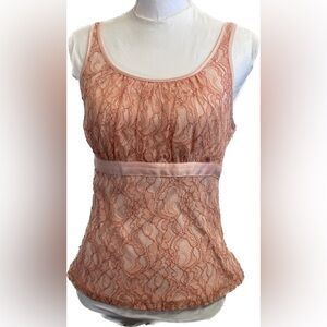 Merona Lace with Lining  Shell Women's Top Size Medium Side Zipper Super Cute